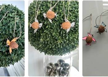 Kolorowe wróbleki ptaszki dekoracyjne dekoracja