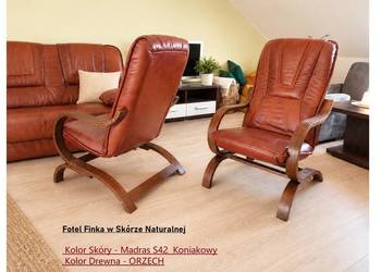 Nowy Fotel FINKA / SKÓRA NATURALNA /  Ilość Dowolna / PRODUCENT Pyka Olesno