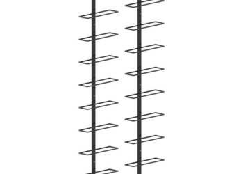 Ścienne uchwyty na 20 butelek wina 2 szt. czarne metalowe WM-289567