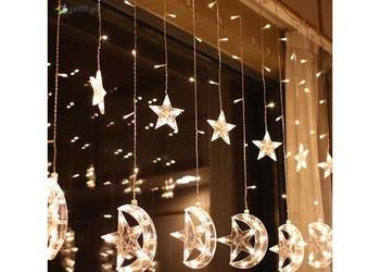 Sople kurtyna 120LED Półksieżyc+gwiazdy