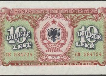 Albania 10 leke 1957 - stan bankowy UNC
