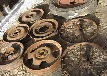 Stare felgi nitowane, przedwojenne, wanderer horch Adler mercedes oldtimer