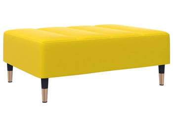 Podnóżek żółty 77x55x31 cm aksamit WM-4007397