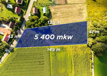 Płaska, prostokątna działka 33 km do Krakowa