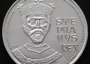WĘGRY 100 FORINTÓW 1972 - STEFANUS REX - SREBRO -