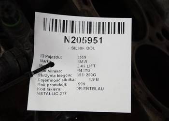 SILNIK DÓŁ BMW E 46 LIFT M43TU