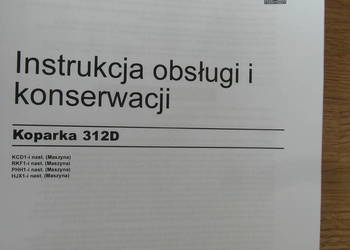 dtr instrukcja obsługi koparka caterpillar 312d i inne
