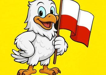 Dziecięca bluza z kapturem patriotyczna z orzełkiem i flagą Polska