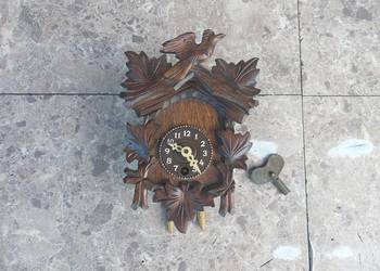 187 Stary zegar ścienny miniaturka 14cm szwarcwald kukułka Meister Anker