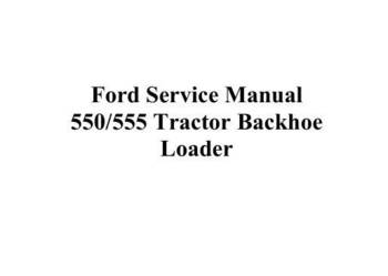 FORD 550 koparko ładowarka instrukcja naprawy