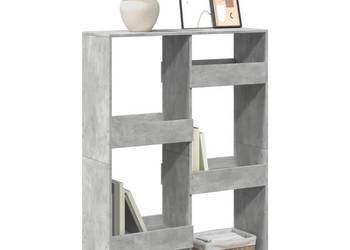 Regał szarość betonu 100x33x135 cm materiał drewnopochodny WM-3309387