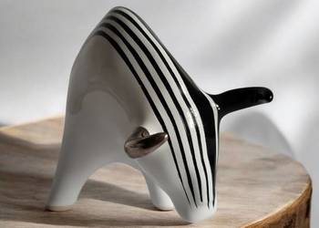 ŻUBR Byk Figurka Żubr ceramiczny, ręcznie malowany