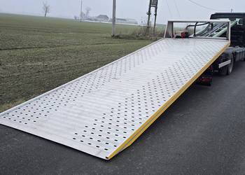 Platforma hydrauliczna zjeżdżana stal-alu 530x210cm Laweta Najazd Holownik