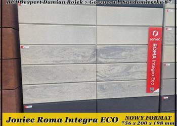 Nowoczesny bloczek na ogrodzenie Joniec Roma Integra ECO 75x20x20 SLIM
