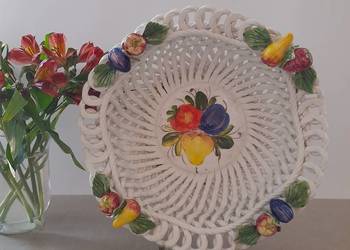 Misa koszyk na owoce patera ceramika Włochy ręcznie malowana