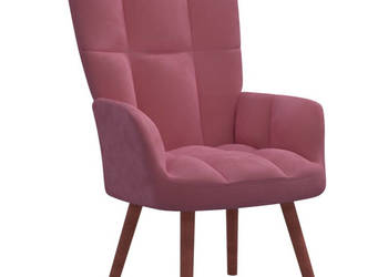 Fotel różowy obity aksamitem WM-328055