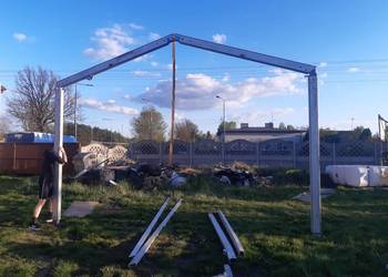 Hala magazynowa Dach blacha boki plandeka