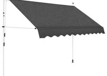vidaXL Markiza zwijana ręcznie, 250 cm, antracytowa(sku143689)