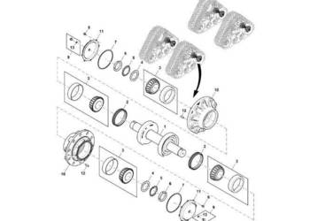 John Deere 9470RX - Łoźysko wałeczkowe skośne RE48761 (Gąsienice i obciąźn…