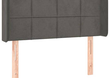 Zagłówek do łóżka z LED ciemnoszary 83x16x78/88 cm aksamit WM-3123267