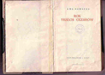 (3699) ROK TRZECH CEZARÓW – EWA NOWACKA.