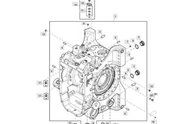 John Deere 6230 6250 - obudowa dyferencjału mechanizmu róźnicowego AL224091