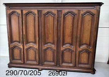 Duża dębowa szafa 290cm