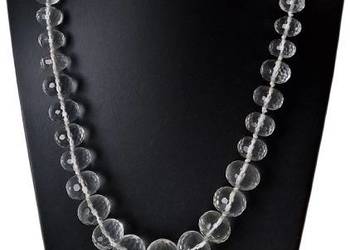 KRYSZTAŁ GÓRSKI NATURALNY CLEAR QUARTZ NASZYJNIK ZEN VINTAGE