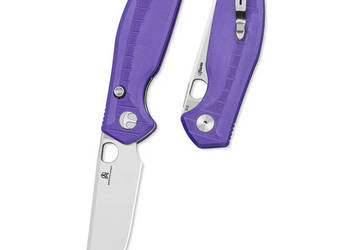 Nóż składany Bestechman Angry Owl Purple G10, Satin/Stonewashed D2 by Kean…