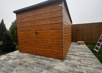 Domek ogrodowy 3x4  wiata profil złoty dąb antracyt orzech producent