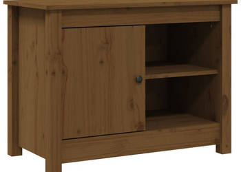 Szafka pod TV miodowy brąz 70x365x52 cm lite drewno sosnowe WM-814582