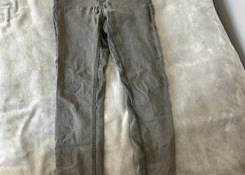 Mid waist skinny jeans / spodnie jeansowe / rurki szare