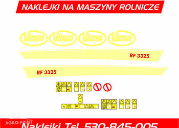 Naklejki Prasa VICON 3325, odporne, laminat uv