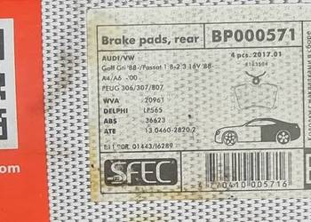 Nowe Klocki Hamulcowe Tył BP000571 Hamulce Tarczowe Peugeot Volkswagen Audi