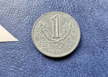 Stare monety 1 korona 1944 Czechy i Morawy stan menniczy
