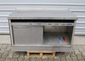 Szafka robocza ze stali nierdzewnej 1370 x 700 x 875 mm drzwi przesuwne