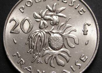 POLINEZJA FRANCUSKA 20 FRANKÓW 1975 - STAN 1/2