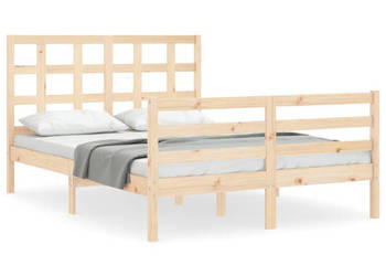 Rama łóżka z wezgłowiem lite drewno WM-3193961
