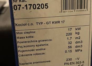 Bezklasowy Piec CO Galmet GT KWR 17 kW – sprawny, 2015 r.