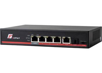 SWITCH POE GETFORT 4+1+SFP Gigabit Ethernet 65W