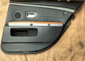 Boczek drzwi prawych tylnych czarna skóa NASCA BMW E65 NIE E66