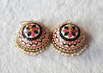 Duże kolczyki indyjskie jhumki jhumka orient dzwonki etno boho bohemian