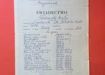 ( 1745 ) Świadectwo Liceum Rolniczego 2, Tchórzewski