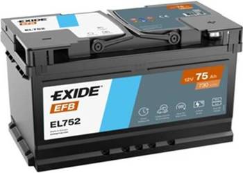 Akumulator Exide Start Stop EFB 75Ah 730A EL752 PRAWY PLUS