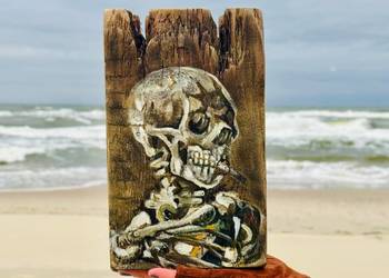 Driftwood i van Gogh, obraz na belce z MOLO w Orłowie LUKI SZTUKI