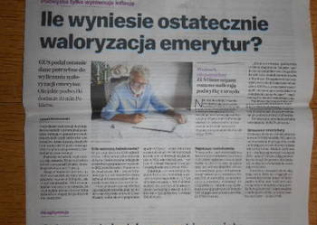 Emerytury i renty. Waloryzacja. Część I-II - Gazeta Wyborcza