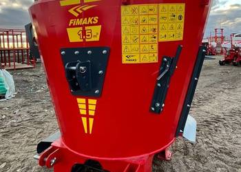 Wóz paszowy pionowy zawieszany FIMAKS 1,5m3 + silnik 7,5kW