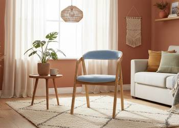 Krzesło dębowe Carmen z podłokietnikami – tapicerowane | Nowe