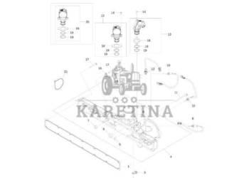John Deere 9470RX - Kolektor RE537402 (Silnik)