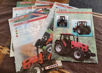 Ursus foldery prospekty zestaw 9 sztuk